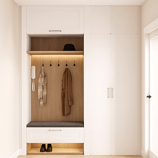 Vestiyer Dolabı Portmanto | Country Model | Raflı Askılı
