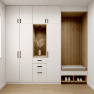 BHR129 Vestiyer Dolap Modeli - Askılıklı Vestiyer Dolabı Ahşap-Beyaz BHR129 Vestiyer Dolap Modeli - Askılıklı Vestiyer Dolabı Ahşap-Beyaz