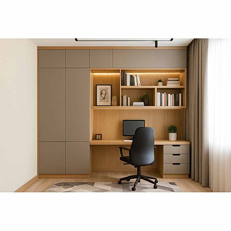 Home Office Çalışma Masası | Yatak Odası Gardırop 3 Çekmeceli, Vizon