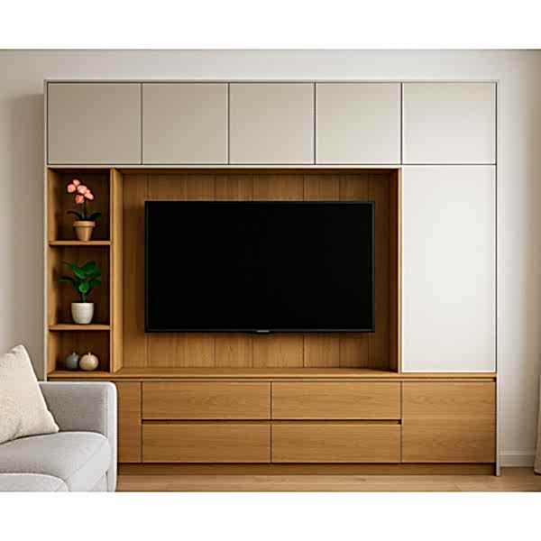 Tv Ünitesi BT162 Modeli, Kulpsuz Kapak, Saklama Dolaplı Seri